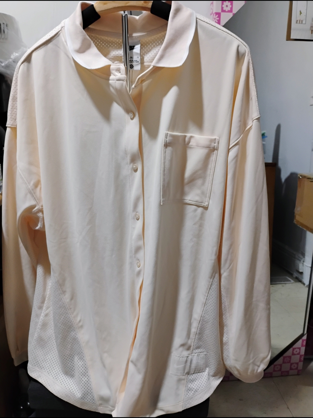 Nike Sportswear Women's Oversized Button Down Jersey Top Size: XL NWT IF0274-103